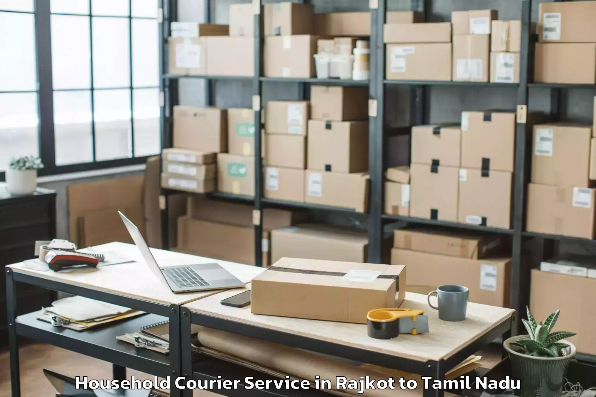 Top Rajkot to Pudukkottai Household Courier Available